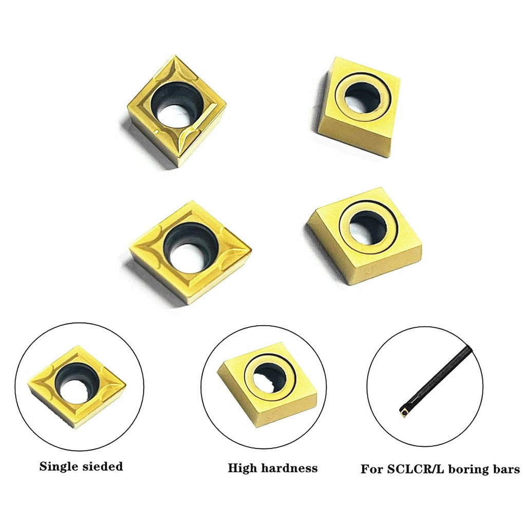 20pcs CCMT09T304 Carbide Turning Inserts,Indexable Milling Blade for Lathe Tool Holder, CCMT32.51