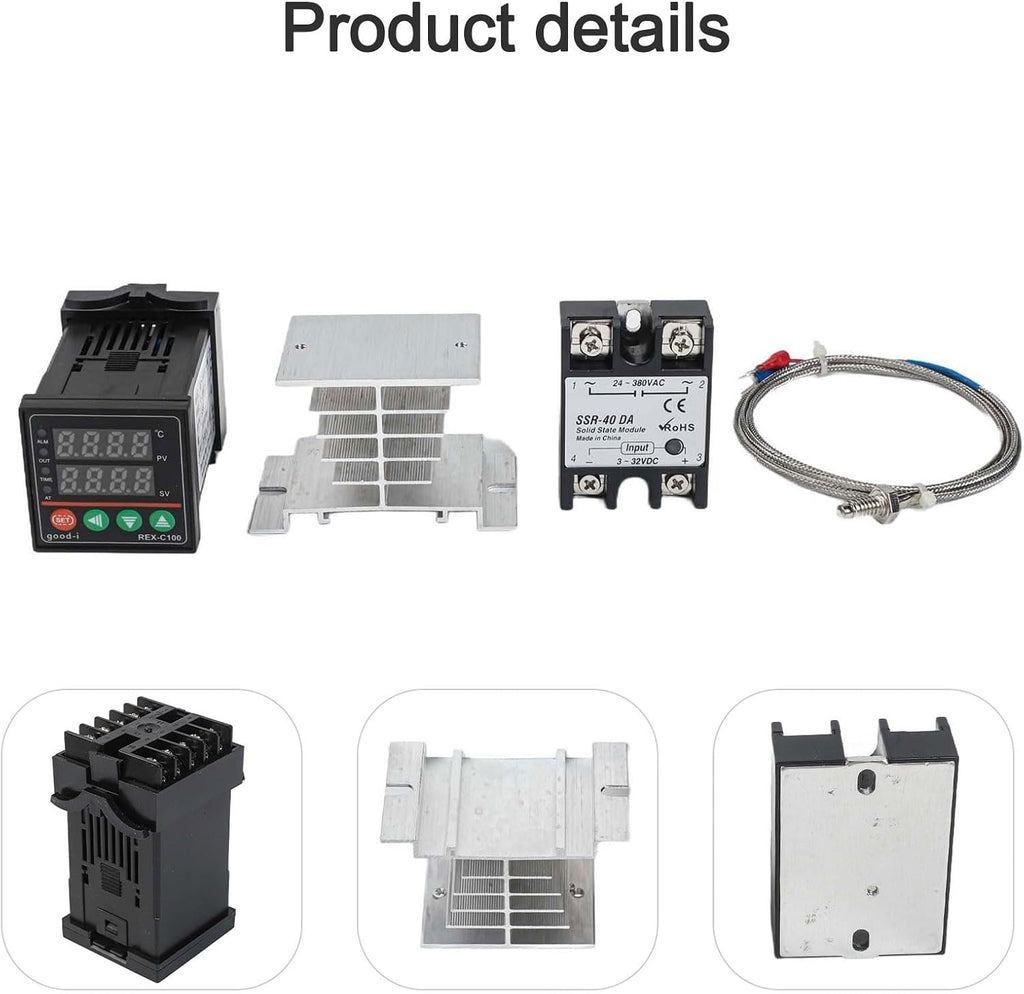 REX-C100 PID Temperature Controller Kit with SSR-40DA