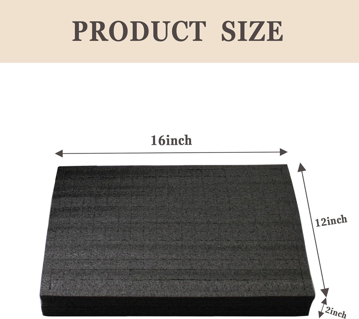 Polyurethane Foam Sheet 16 x 12 x 2 Inch