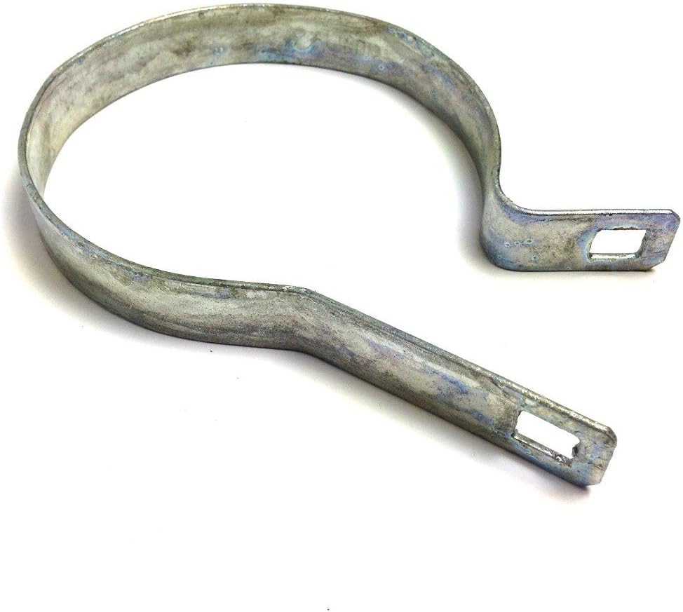 4" Tension Bands with Bolts for Chain Link Fence, Gate, Posts - 12 Pack