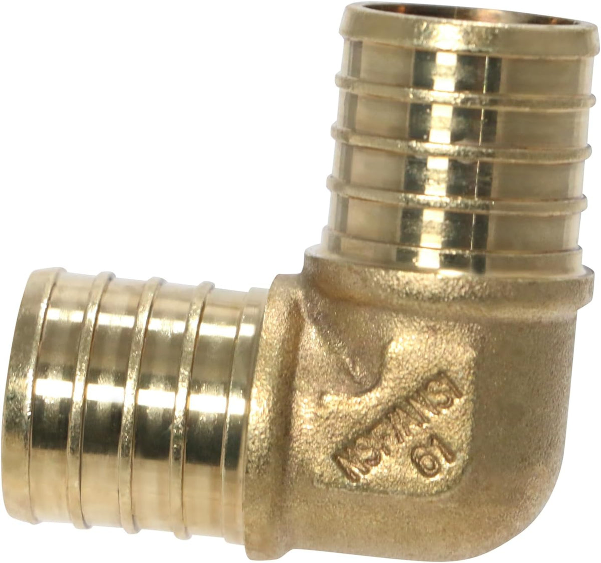 2 Pack XFITTING 1 inch Pex Elbow, Brass. Crimp Elbow