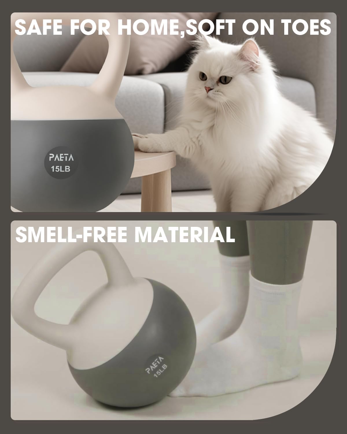 Soft Kettlebell for Home Fitness – Anti-Slip Grip & Wide Handle Design,Soft Kettlebell Set, Gentle Floor-Friendly