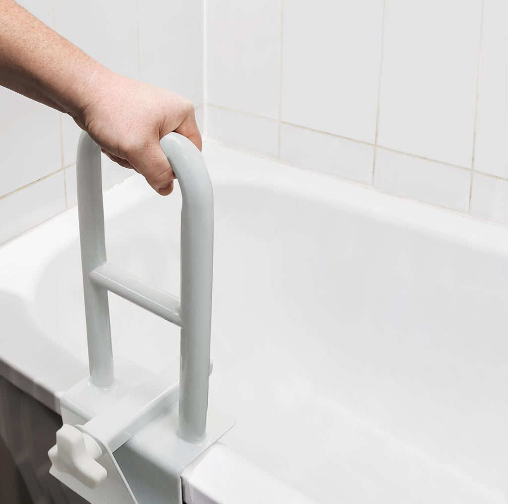 Medical Secure Bathtub Safety Rail, ADA Compliant Shower Grab Bar Handle for Elderly and Disabled, Secure Locking Tub