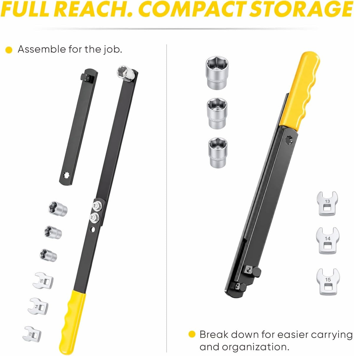 11-Piece Serpentine Belt Tensioner Tool Kit with Ratchet Wrench