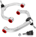 KSP 2-4" Ram 1500 Forged Upper Control Arms, Adjustable Aluminum Front UCA Fit Dodge Ram 1500 2009-2022, 2pcs One-piece Design Silver Aftermarket Control Arms With Greasable Ball Joint