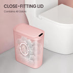Automatic Small Bathroom Trash Can with Lid, 2.6 Gallon, Pink