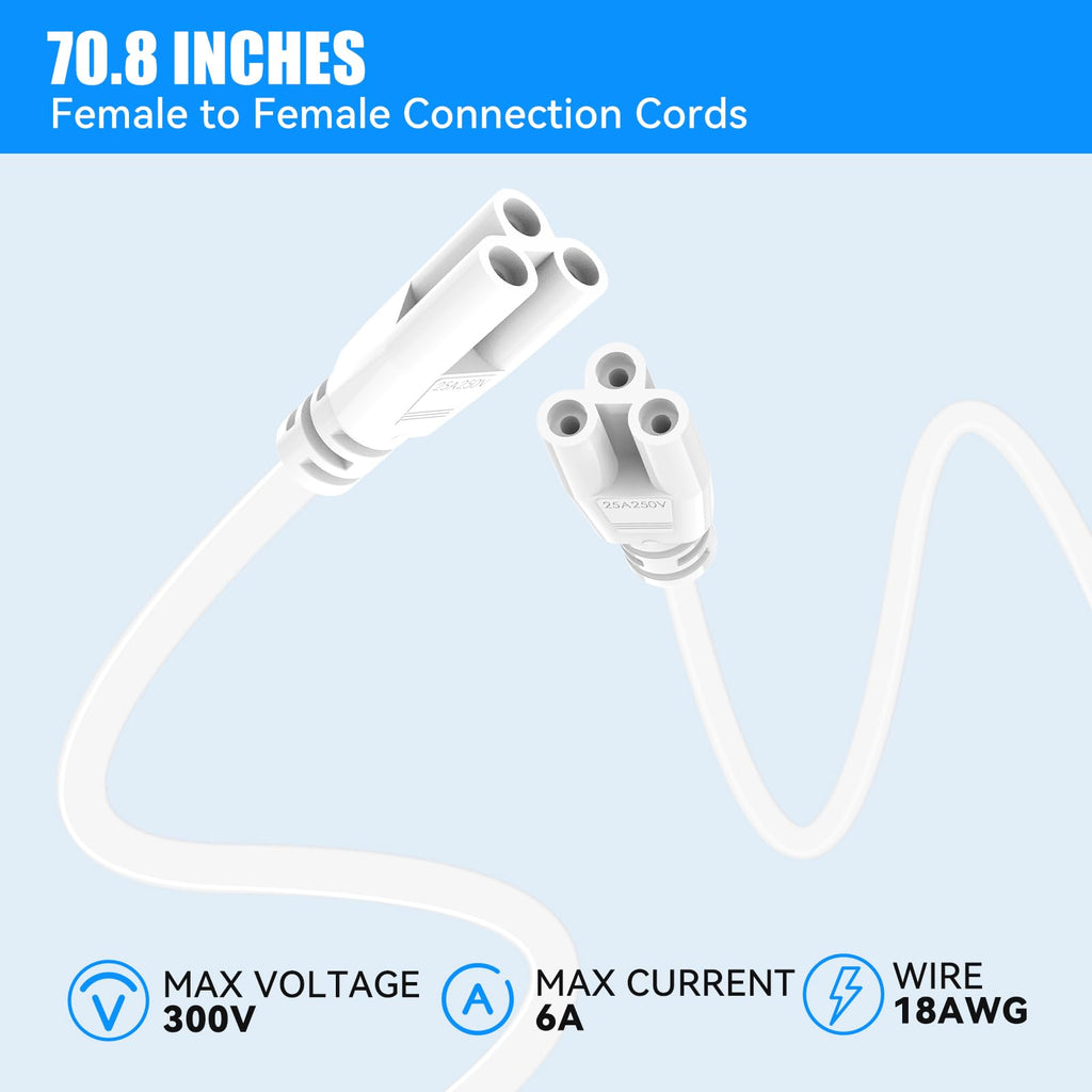 (4-Pack 6FT Extension Connecting Wire for T5 T8 LED Shop Light
