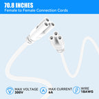 (4-Pack 6FT Extension Connecting Wire for T5 T8 LED Shop Light