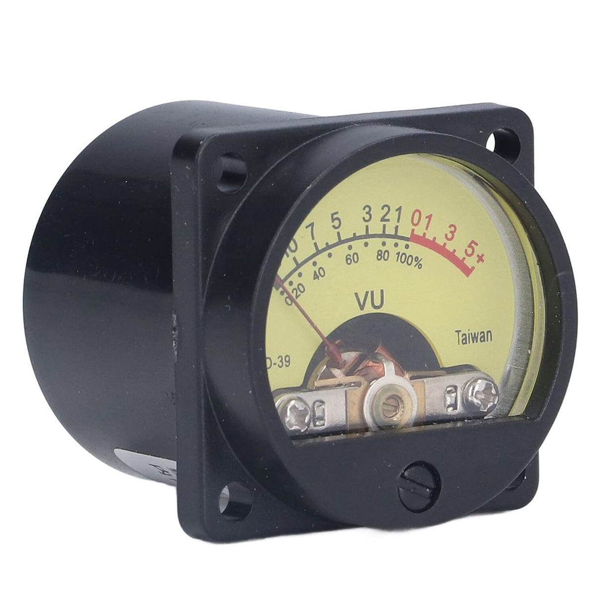 VU Meter Volume Level Meter with Backlight, Vibration Static Proof Plastic Iron Panel for Amplifier Sound and Noise Measurement