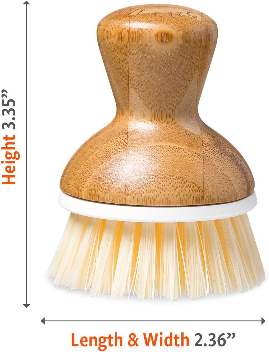 Bubbly Palm Brush, Dish Scrub Brush for Nonstick, White