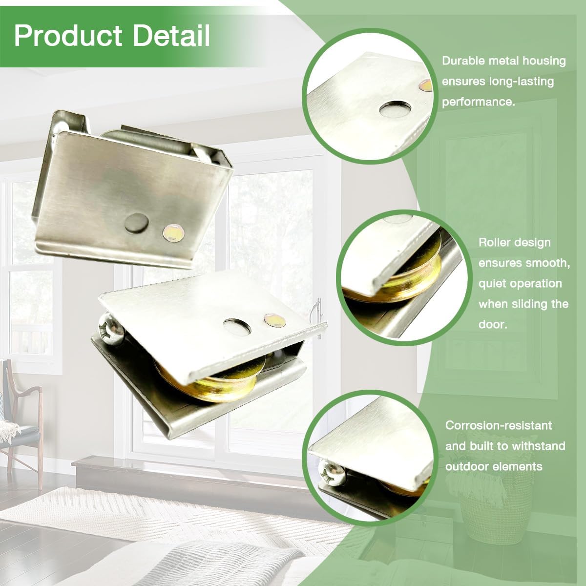 2-Pack 0C5Y00P0 Sliding Patio Door Rollers