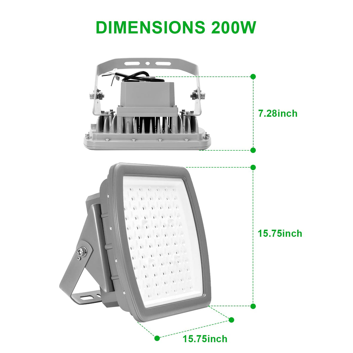 200W LED Explosion Proof Light, Class I Division 2, 5000K, 28000LM