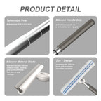 2-in-1 Shower Squeegee for Glass Doors with Telescopic Handle