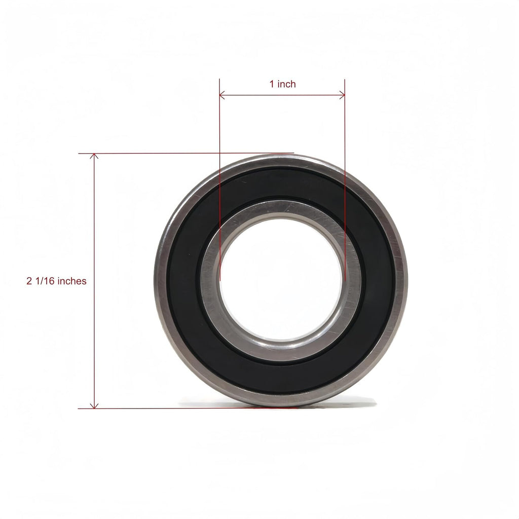DEEG 10 PCS 1 inch bore 6205-1-2RS Spindle Bearing 1" x52x15mm Bearing