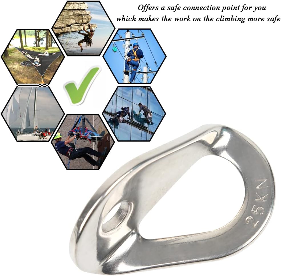 Climbing Bolt Hanger - Stainless Steel Rock Climbing Anchor Bolt Outdoor Gear Rescue Hammock Installation, Fits for