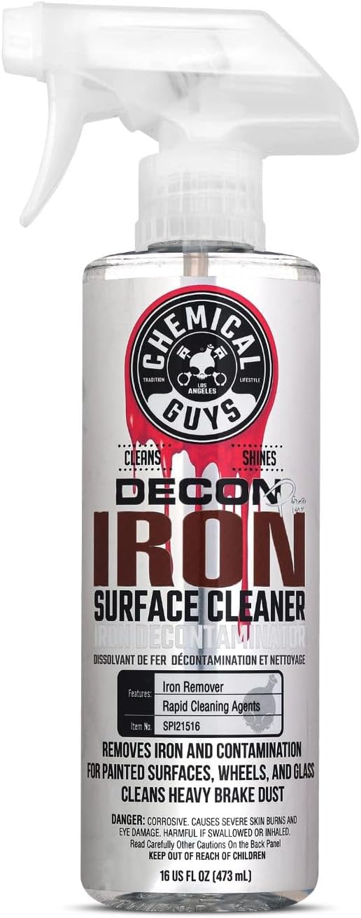 Decon Pro Iron Remover & Wheel Cleaner, Fallout Spray, 16 oz | Dissolves bonded iron, brake dust and fallout on