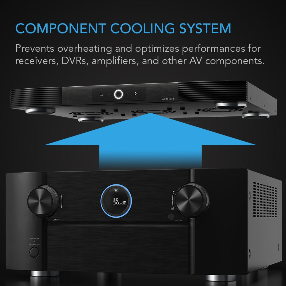 AC Infinity AIRCOM S10, Quiet Cooling Blower Fan System 17" Front-Exhaust