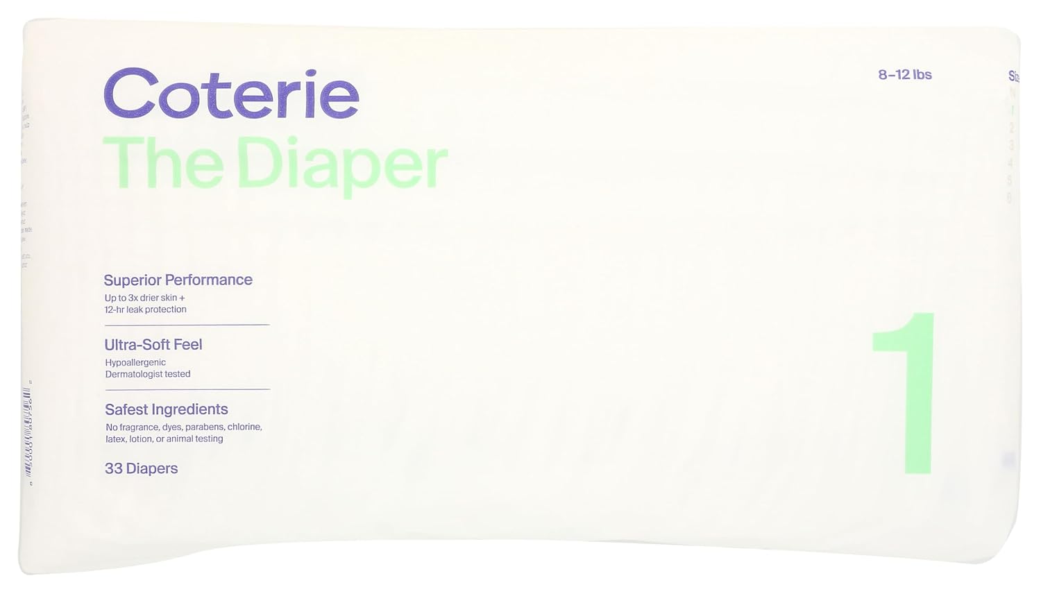 Diapers Size 1, 33 CT