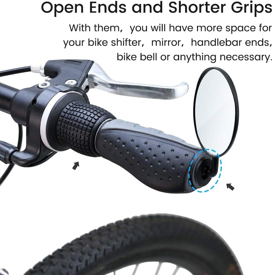 PRUNUS No-Slip Soft Rubber Bike Handlebar Grips Universal for Bicyble