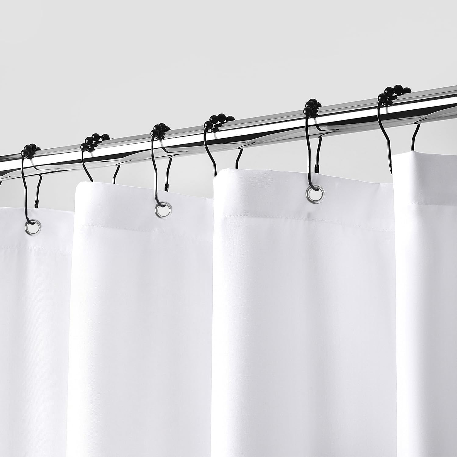 Waterproof Fabric Shower Curtain Liner, Soft Cloth Shower Liner with 3 Magnets, Machine Washable & Hotel Quality
