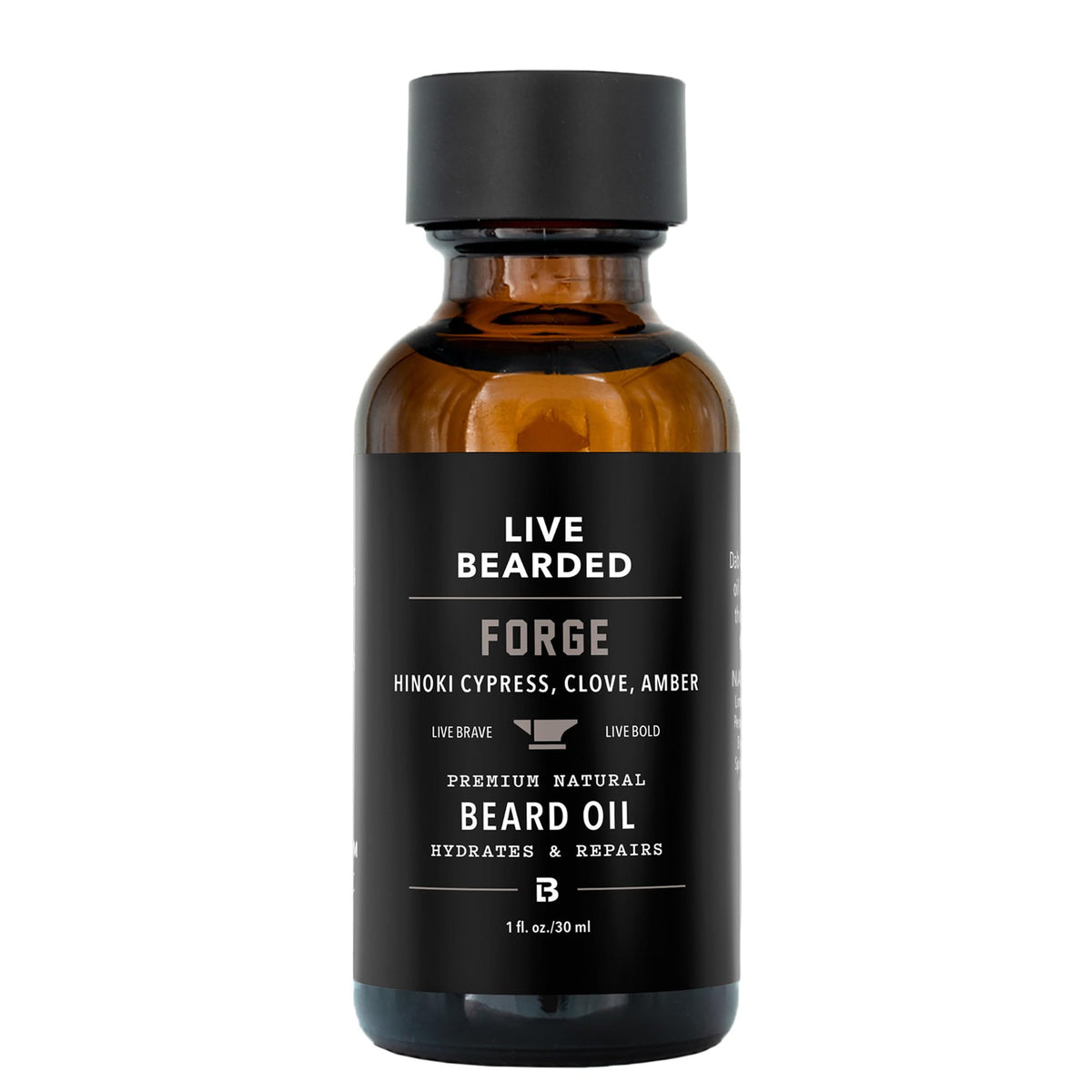 Beard Oil, Forge, Hinoki Cypress, Clove, Amber, 1 fl oz