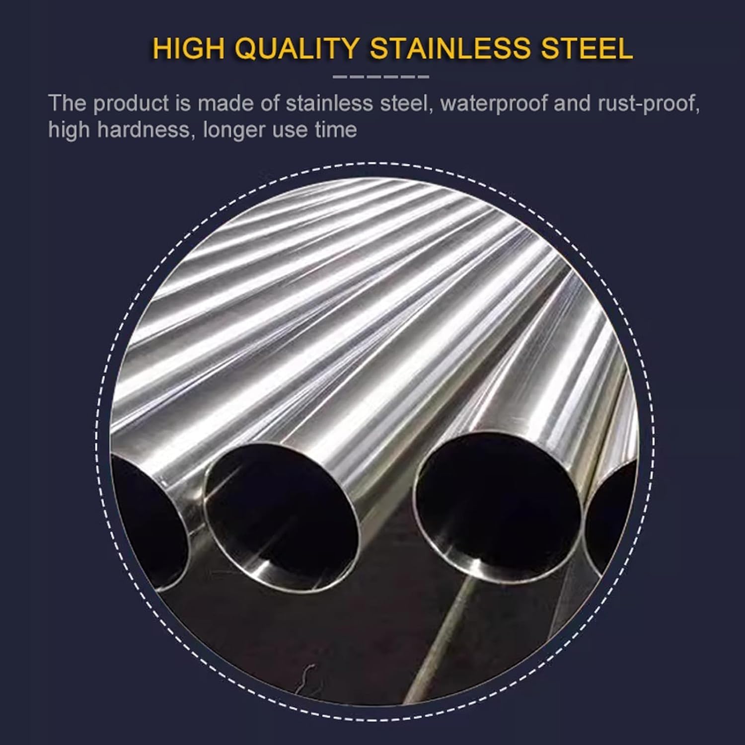 Stainless Steel Parking Barrier Cones & Bollard Posts - Durable Traffic Safety Block for Garage & Bus Stops, 4