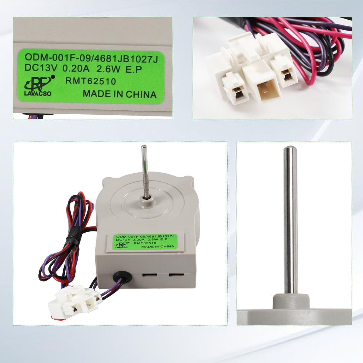 4681JB1027J ODM-001F-09 Refrigerator Fan Motor Compatible with LG