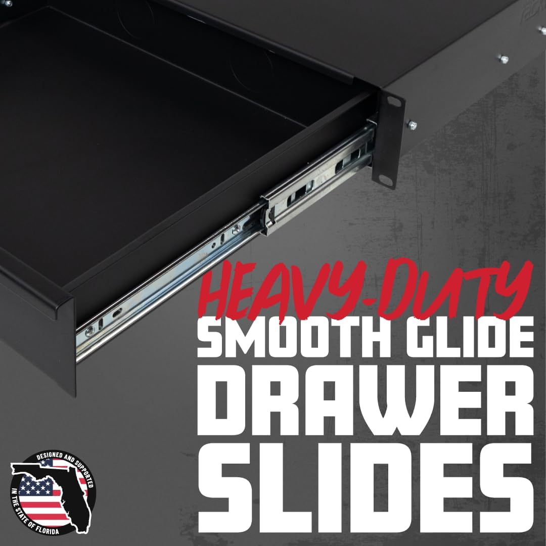 Gator Rackworks Shallow 2U Rack Mount Drawer with Lock, 10" Deep (GRW-DRWSH2)