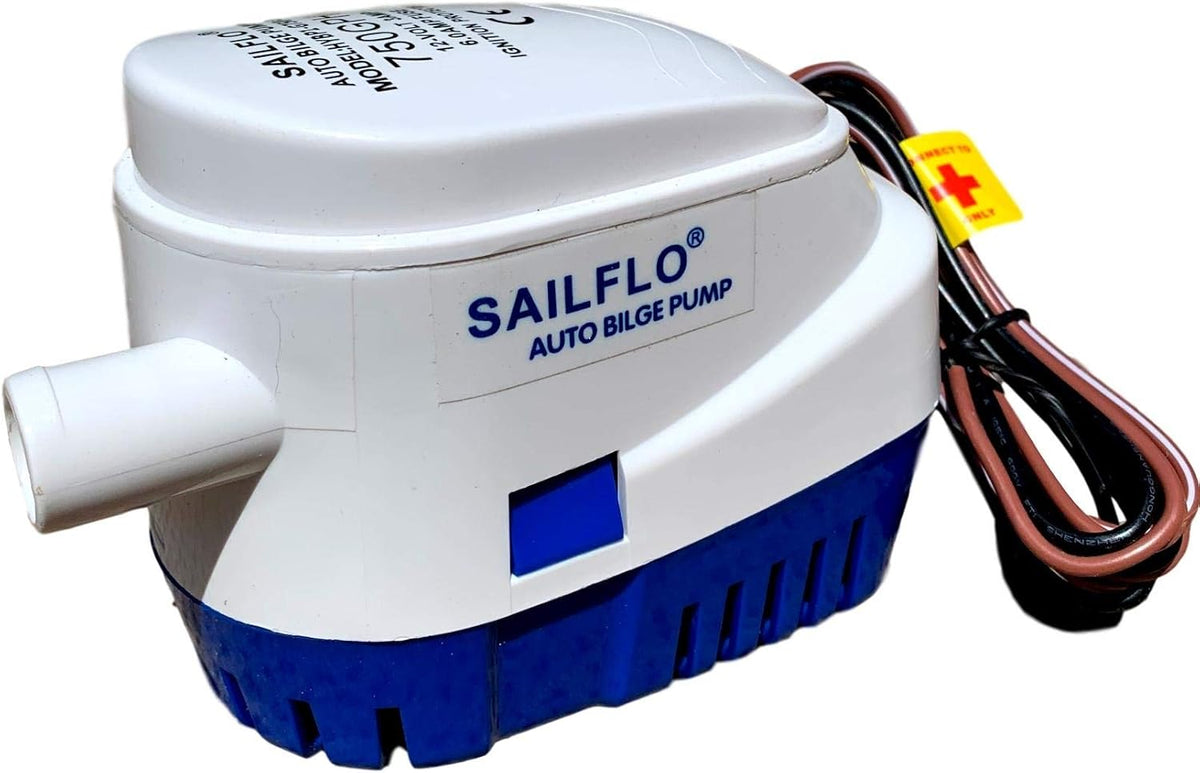 Automatic Bilge Pump for Boats 750 GPH (3/4" Hose Outlet) 12 Volt Auto Bilge Pump with Built-In Float Switch