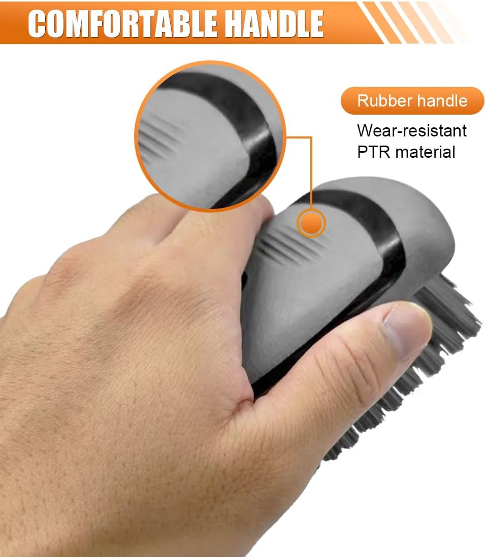 Car Carpet and Upholstery Cleaning Brush, Stiff Bristle Car Detailing Carpet Scrub Brush with Hanging Hole, Vehicle