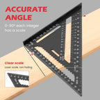 IUYYPU Carpenter Square, 7 Inch Metric Rafter Square Black