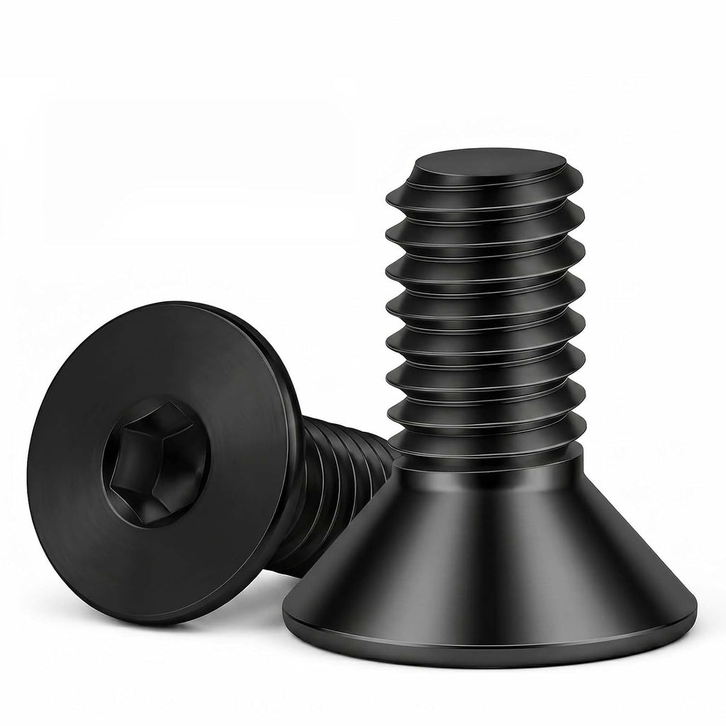 M8-1.25 x 16mm Flat Head Socket Cap Screws Countersunk Bolts, Alloy Steel Grade 10.9, Fully Threaded, Allen Socket Drive, 25 PCS