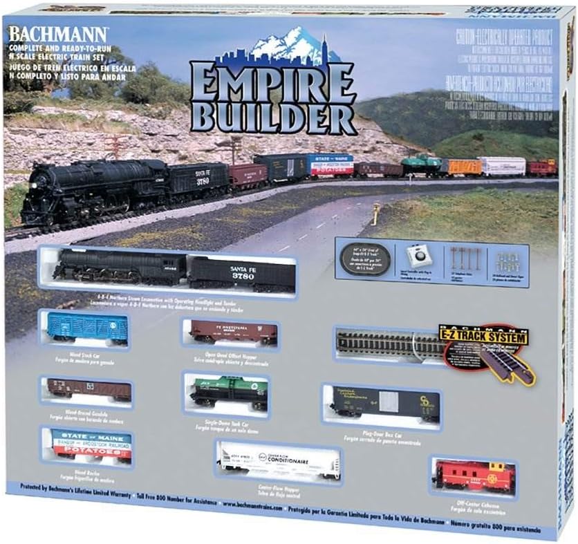 Trains Empire Builder Ready to Run 68 Piece Electric Train N Scale