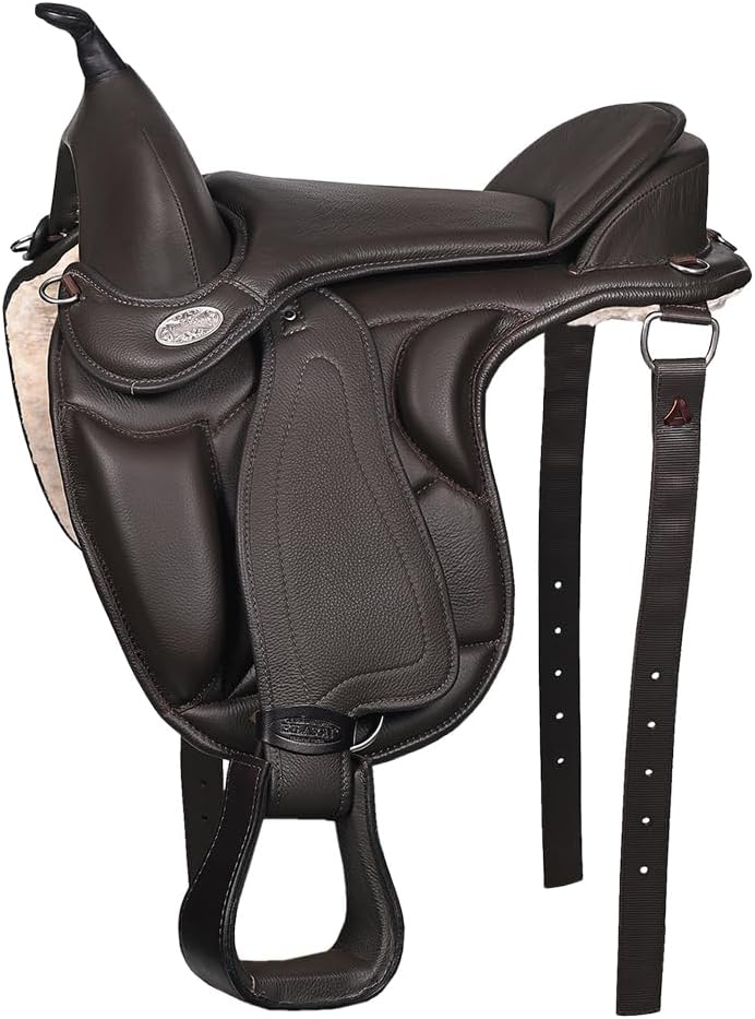 Hybrid English Treeless Saddle Brown Western Trail