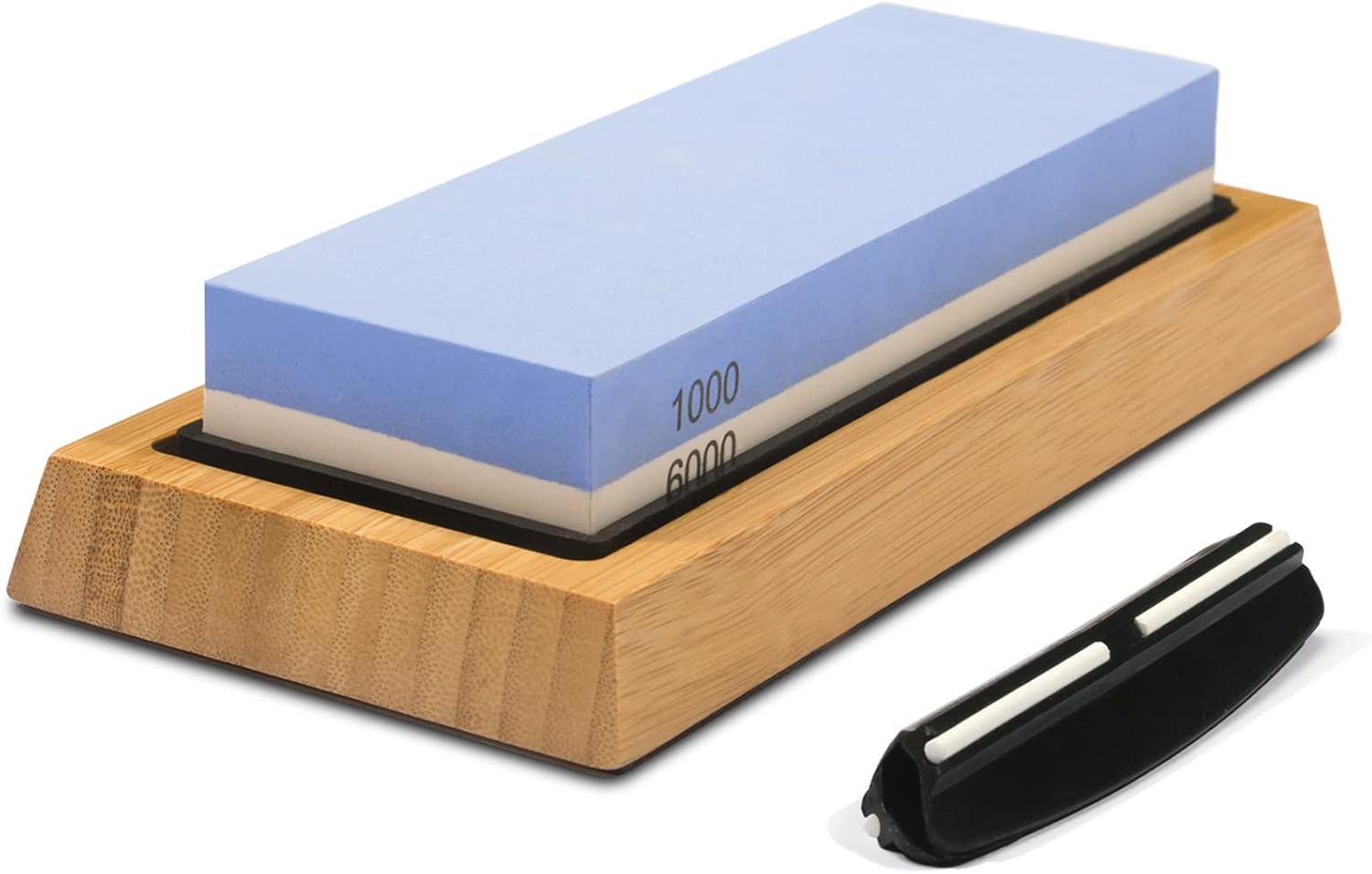 Whetstone Knife Sharpening Stone Kit - Double Sided Whetstone Knife Sharpener 1000/6000 Grit, Professional Honing