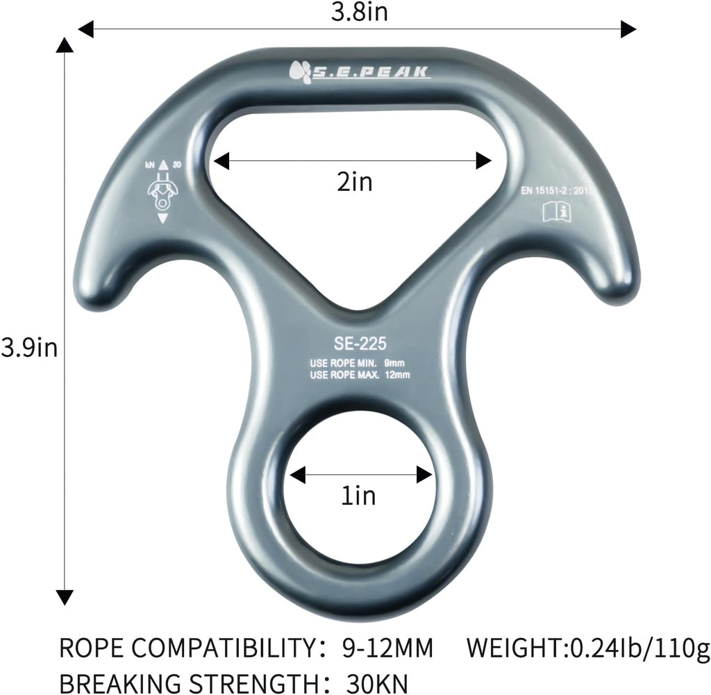 30kN/35kN/40kN Rescue Figure 8 Descender Climbing Gear Downhill Equipment Rigging Plate Rappeling Device for Rock