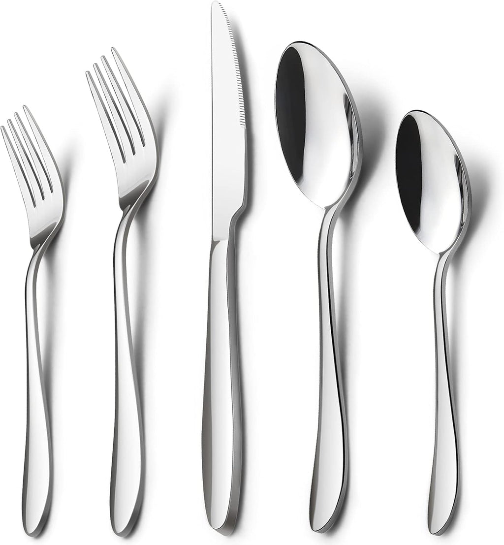 60-Piece Silverware Set for 12, Stainless Steel Flatware