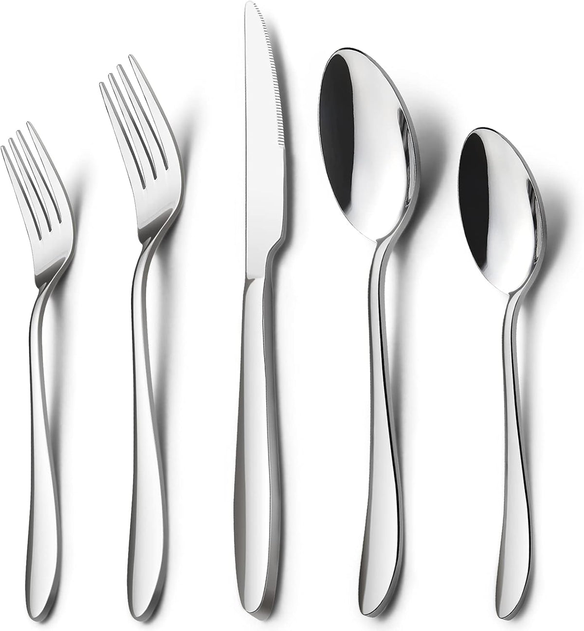 60-Piece Silverware Set for 12, Stainless Steel Flatware