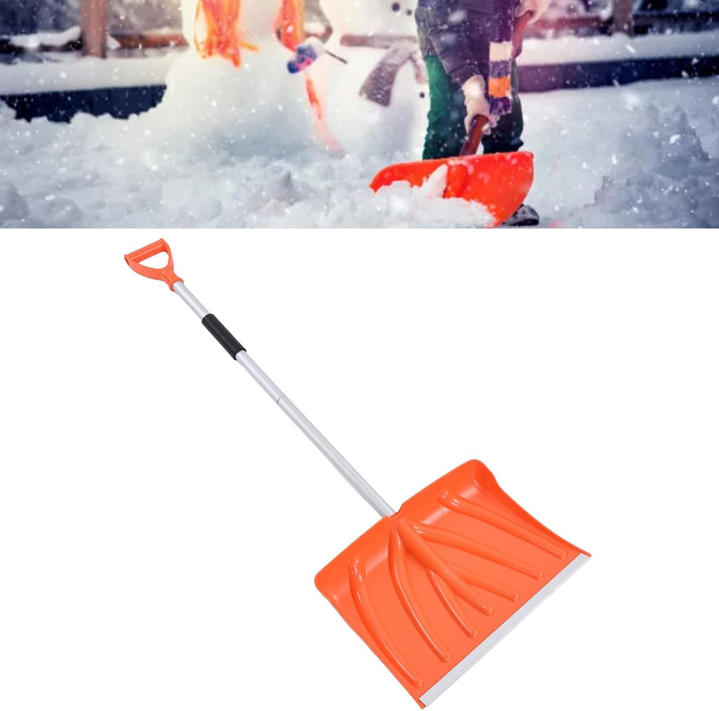 Snow Shovel, Large Capacity Aluminum Alloy Snow Pusher and Ice Crusher, with Foam Grip for Garden Car Camping Outdoor