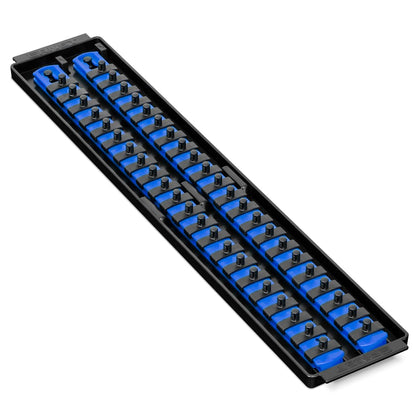 19-Inch Socket Boss 2-Rail 1/4-Inch-Drive Socket Organizer, Blue (8455) - Made in USA