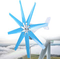 12000W Wind Turbine with Wind Solar Controller, Generator Kit 8 Blades Blue, 48V