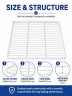 Refrigerator Replacement Shelves 2 Pack, Steel Shelves for Fridge Freezer
