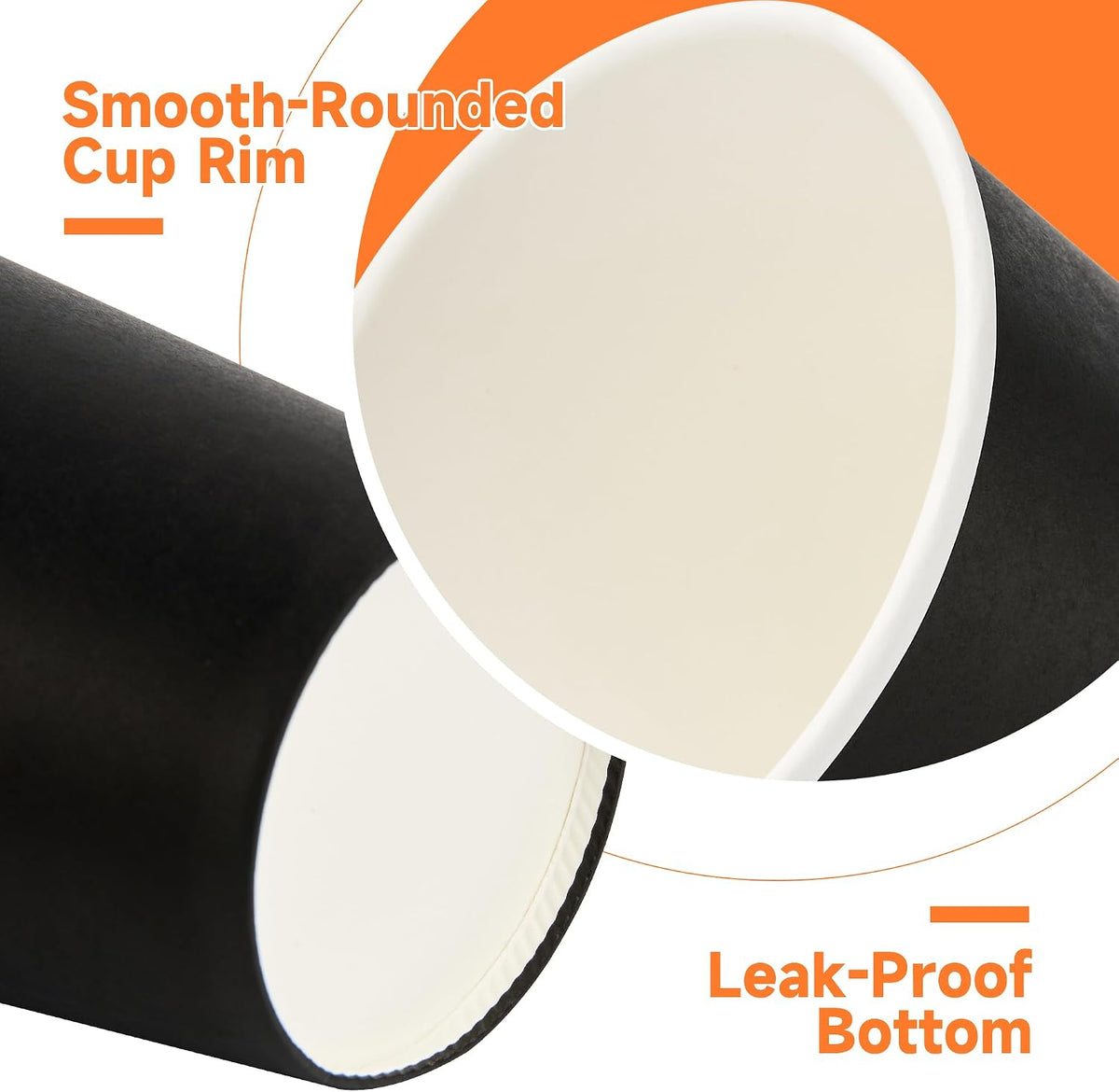 100 Pack 16 oz Disposable Coffee Cups with Lids and Sleeves