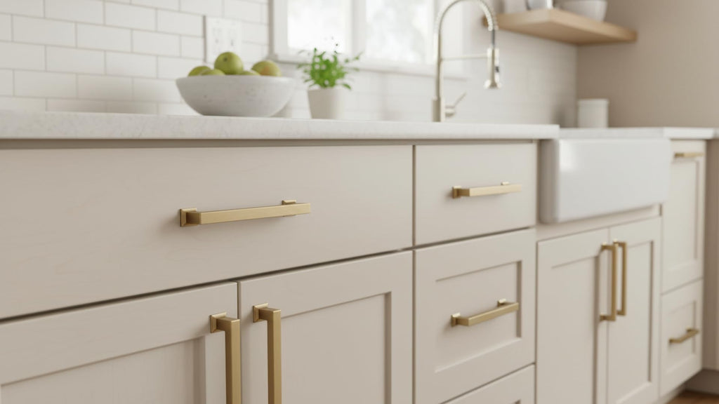 8" Champagne Bronze Cabinet Pulls and Handles 10 Pack, AL3046TGP