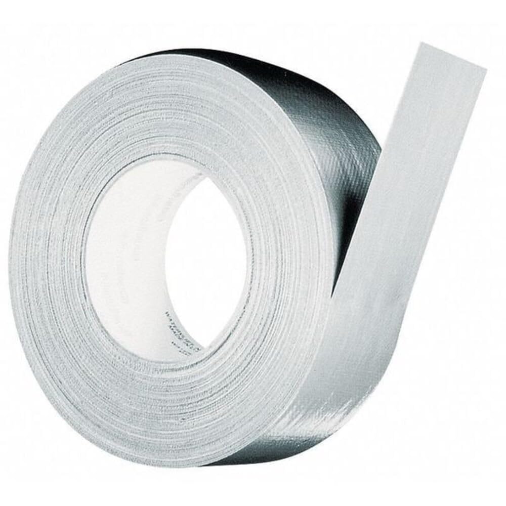 398 Polyethylene Coated Cloth Professional Grade 1891354 Duct Tape, 55 m Length, 48 mm Width, Silver