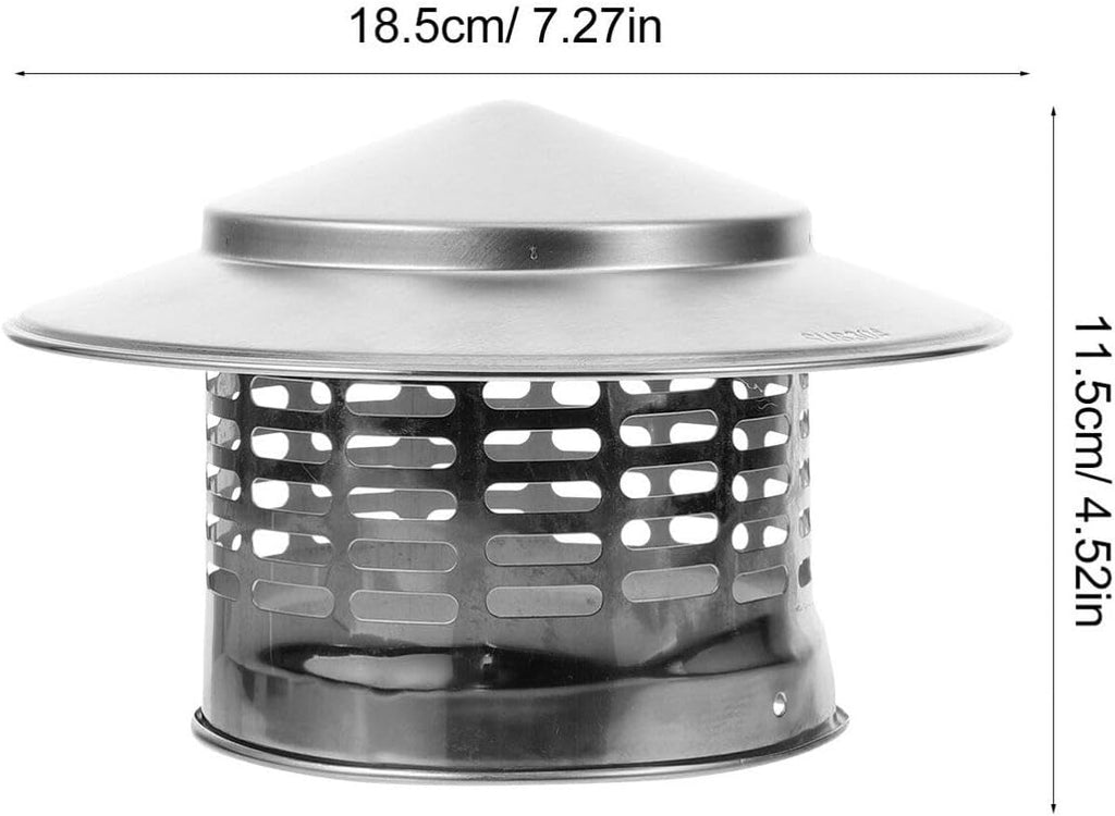 Chimney Caps, 7inch Roof Vent Round Chimney Caps Tapered Top with Screen for All Weather Conditions Top Exhaust