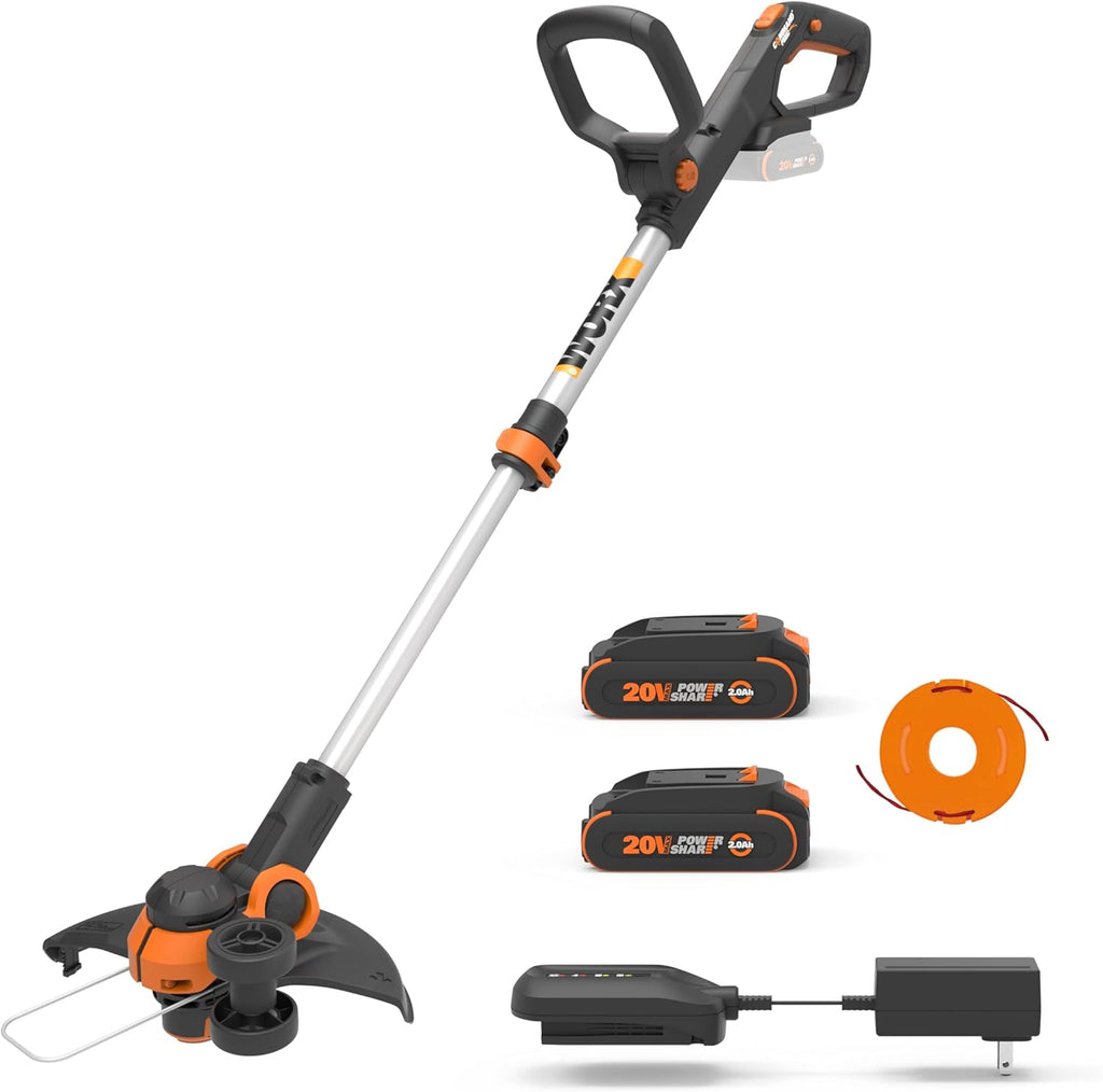 20V 12" 2-in-1 Cordless String Trimmer & Electric Lawn Edger, WG163 | Command Feed, Works for Lawn Weed Removal