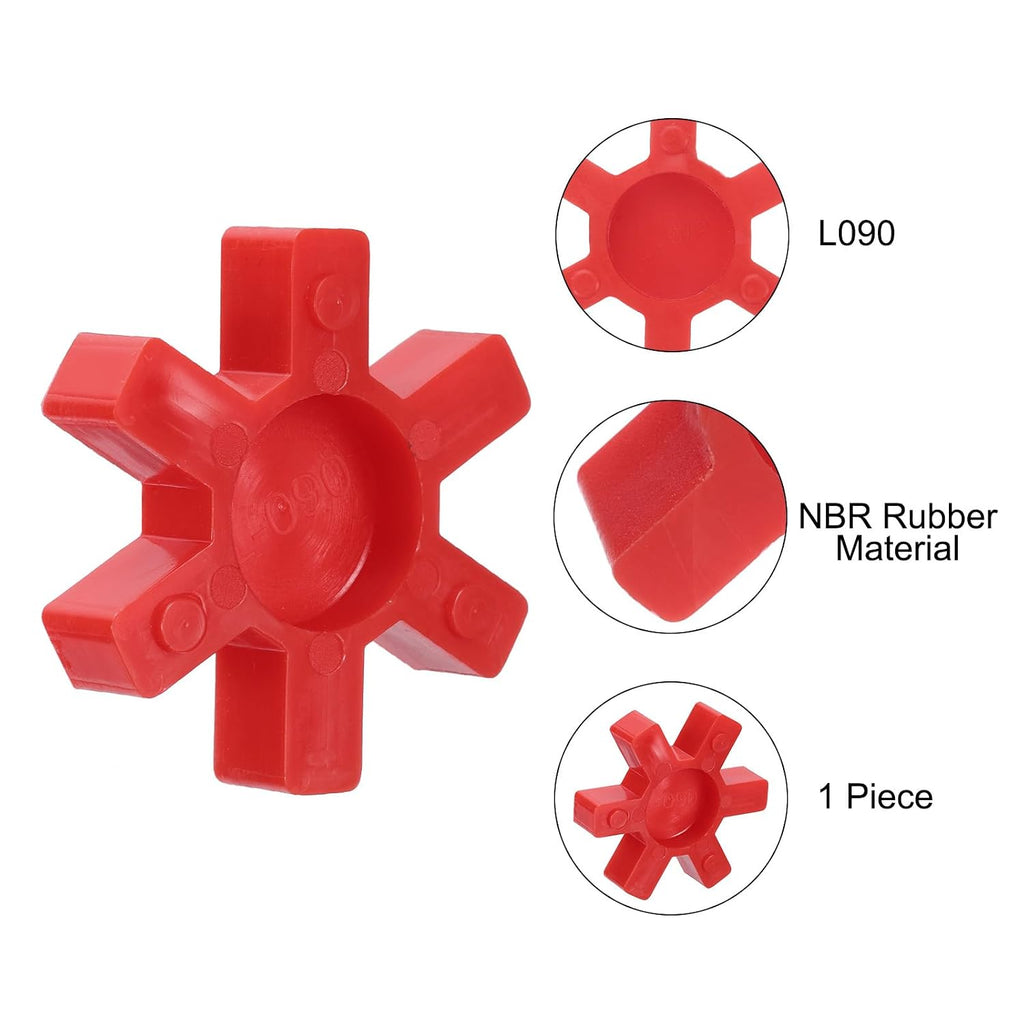uxcell L090 Jaw Coupling Jaw Coupling Center Insert Urethane Flexible Red