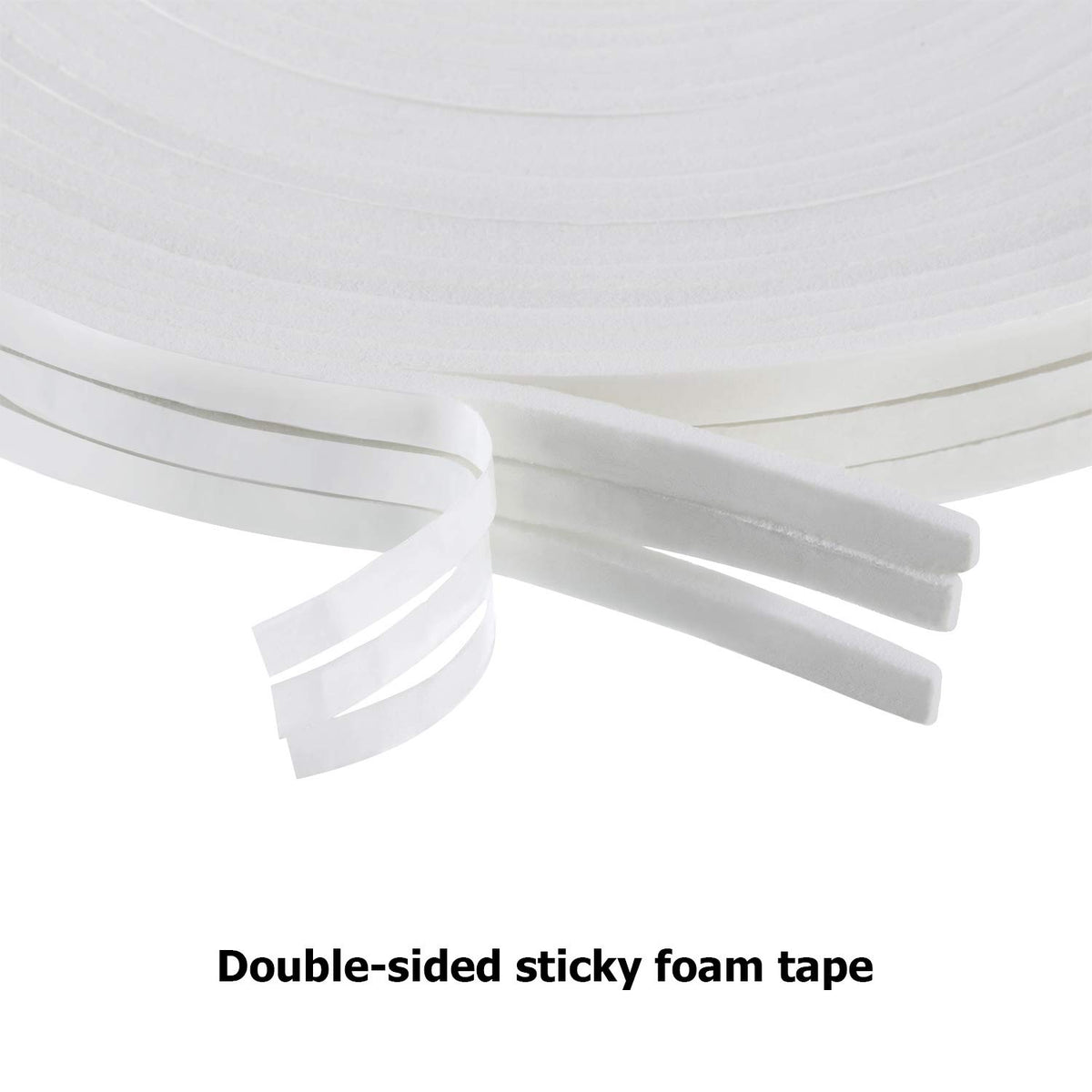 Atuo 3 Rolls Double Sided Foam Tape for Mounting, 1/ 4 Inch by 32.8 Feet
