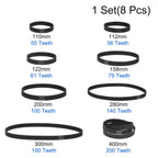 uxcell 8pcs 2GT Closed Loop Timing Belt Assorted Size 110mm 112mm 122mm 158mm 200mm 280mm 300mm 400mm Length, 6mm Width, 3D Printer Timing Belts
